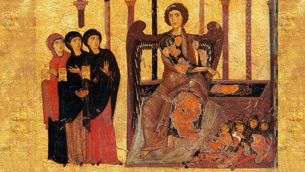 Sabato santo, Le donne mirofore al sepolcro, 1200-1210