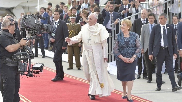 Franziskus bei seinem Chile-Besuch 2018