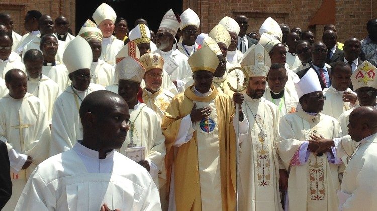Rassemblement des évêques d'Afrique à Kampala, en juillet 2018.