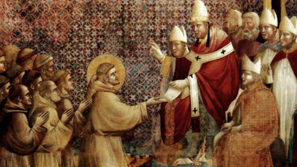 São Francisco de Asssi obtém a Indulgência plenária do Papa Honório III