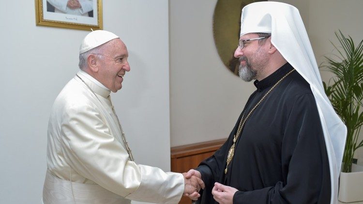 Đức Thánh Cha và Đức Tổng Giám mục trưởng Sviatoslav Shevchuk