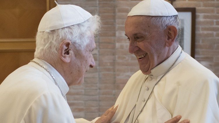 File photo of Pope Francis and Benedict XVI