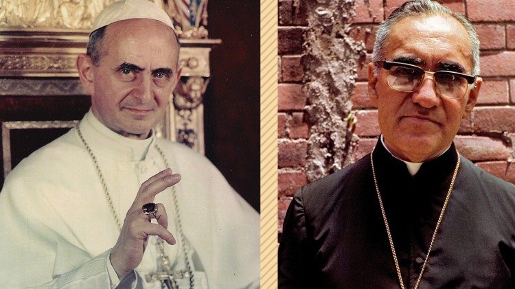 Resultado de imagem para PAPA CANONIZA OSCAR ROMERO, ARCEBISPO DE EL SALVADOR, E O PAPA PAULO VI