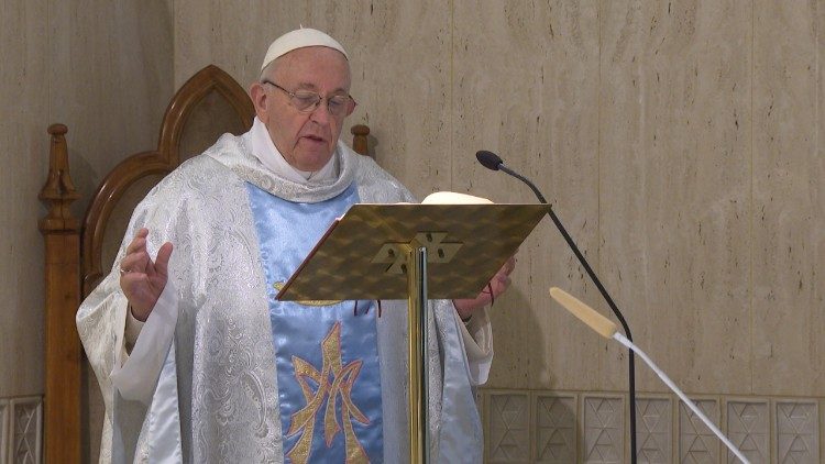 2018-05-21 Papież Franciszek celebruje Mszę w Domu św. Marty