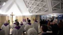 La messe à la chapelle de la Maison Sainte-Marthe, ici le 16 février 2018.