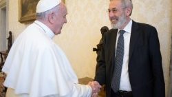 Papa Francisco y el Prof Riccardo Di Segni Rabino de Roma