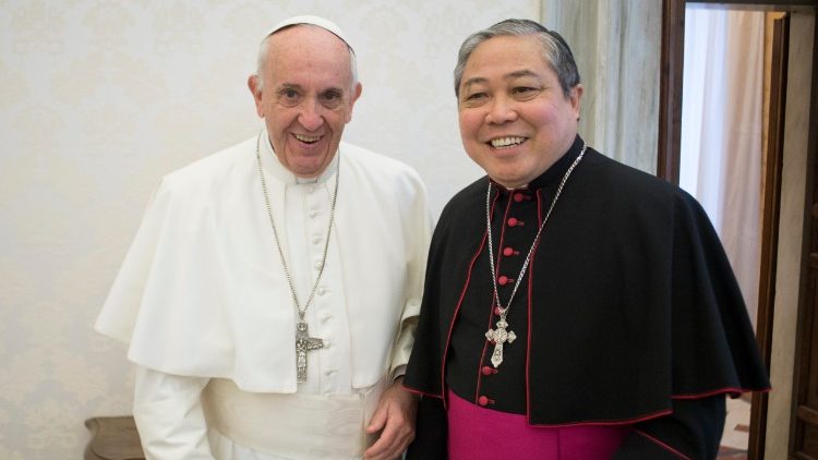 Pope Francis and Archbishop Bernardito Auza.