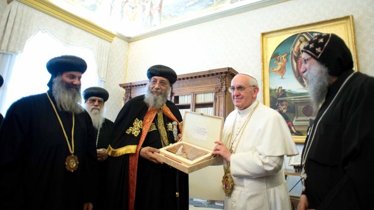 Papież Franciszek z patriarchą Tawardosem II