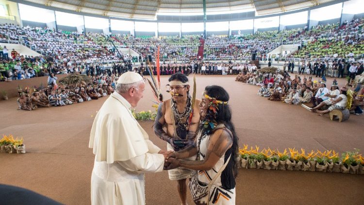 Tijekom apostolskoga putovanja u Peru, u siječnju 2018. godine, papa Franjo se susreo s domorodačkim narodima iz Amazonije 