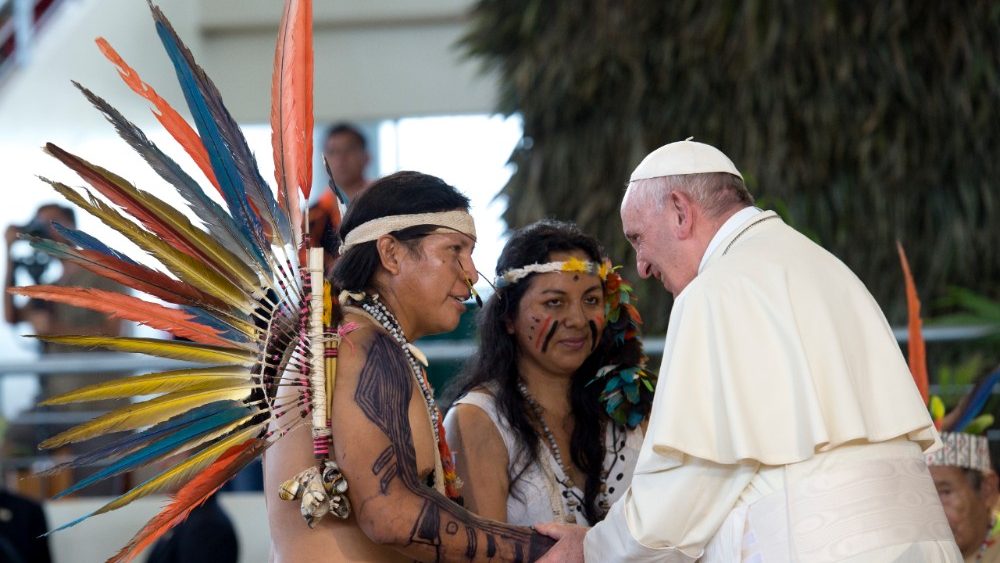 Le 19 janvier 2018, rencontre avec les peuples d'Amazonie à Puerto Maldonado au Pérou