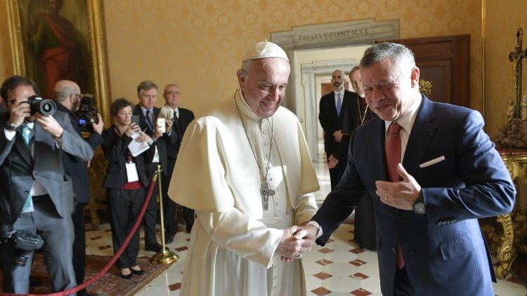 2017 traf Jordaniens König Abdullah II. Papst Franziskus im Vatikan
