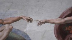 Facerea omului: frescă a lui Michelangelo în Capela Sixtină.
