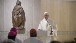 Papst Franziskus an diesem Montag im Vatikan