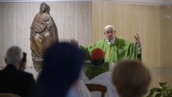 Le Pape lors de la messe à la Maison Sainte-Marthe le mardi 12 juin 2018.