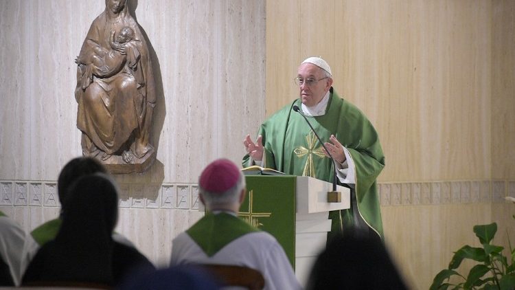 Папа проповідує в каплиці "Дому святої Марти" 29-05-2018