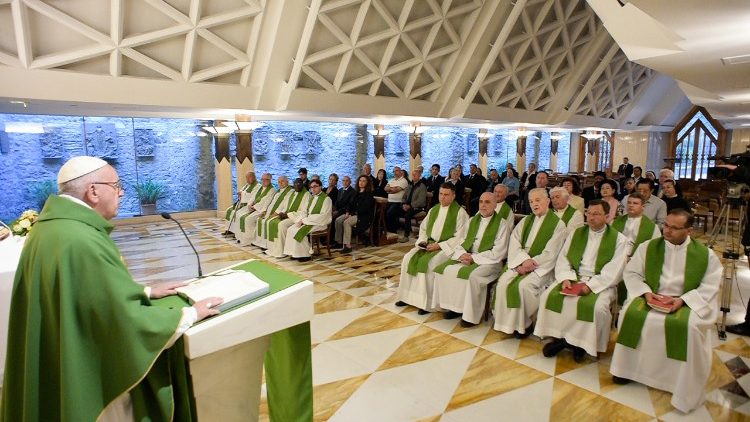 Papa Francisco celebra a Missa na Santa Marta