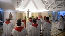 Pope Francis celebrates Mass for the Memorial of St Barnabas at Casa Santa Marta