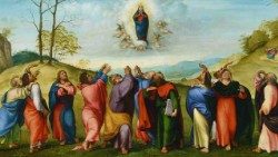 Die leibliche Aufnahme Mariens in den Himmel, dargestellt von Lorenzo Lotto