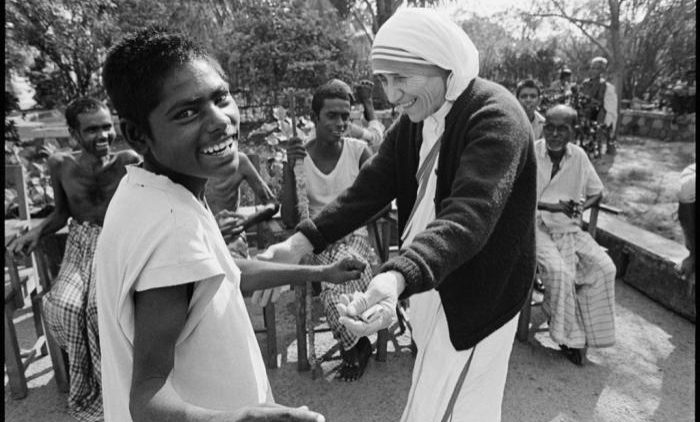 Archive photo of Mother Teresa and her charitable outreach