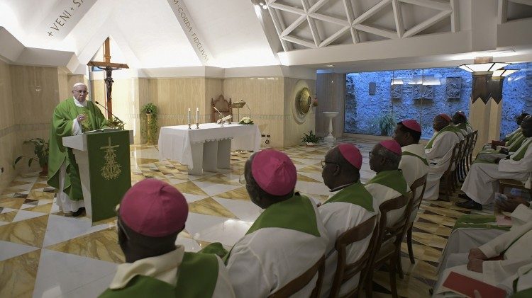 Messe du Pape dans la Chapelle Sainte Marthe. Mardi 4 septembre 2018