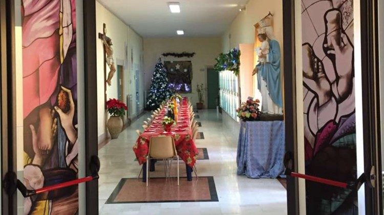 A dining room at the Little House of Mercy in Gela, Sicily