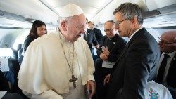 El Papa Francisco y Paolo Ruffini, Prefecto del Dicastero per la Comunicación