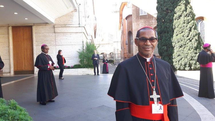Cardinal Arlindo Gomes Furtado, the Bishop of Santiago, Cabo Verde. 