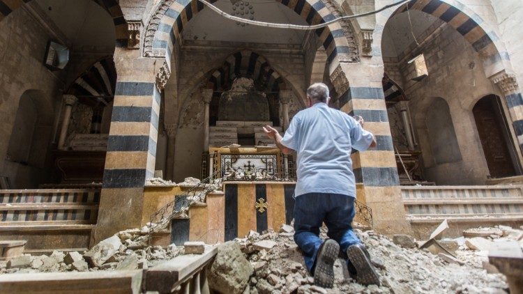 A destroyed church