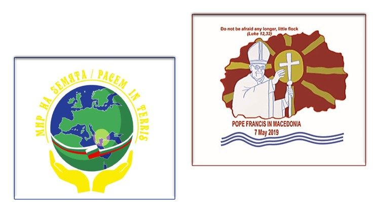 Logos del viaje del Papa a Bulgaria y Macedonia