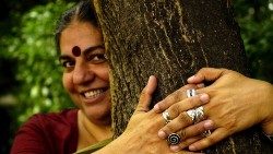 Vandana Shiva, militante environnementale connue en Inde pour son combat en faveur des paysans.