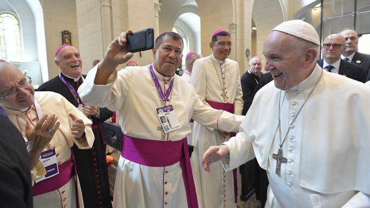 2019.01.24 Papa Francesco Viaggio apostolico Panama 2019 incontro vescovi