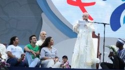 Le Pape François lors des JMJ de Panama, 25 janvier 2019