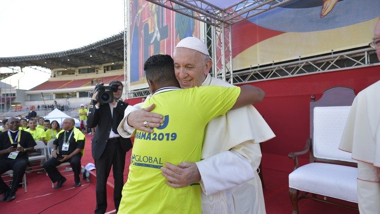 Pope Francis during World Youth Day in Panama in January 2019