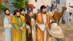 Jesus heals the leprosy patient