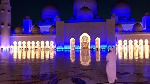 A grande mesquita de Abu Dhabi