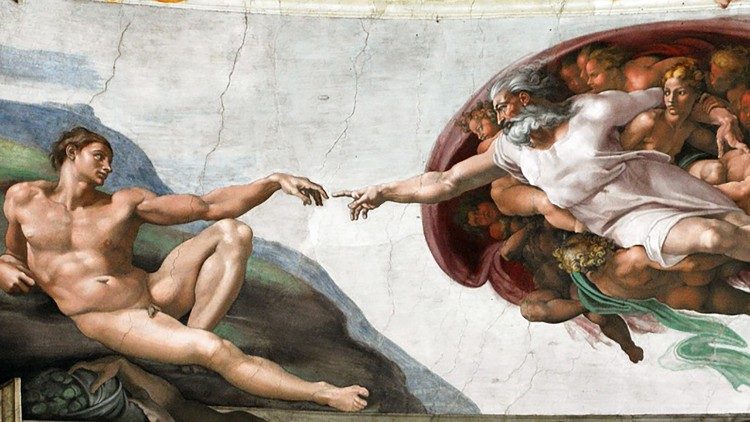 2019.02.15 Cappella Sistina, creazione uomo, genesi, Dio e Adamo