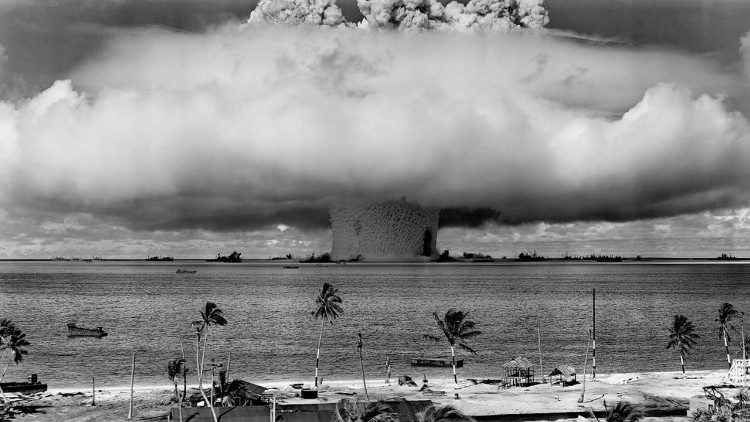 File photo of a mushroom cloud after an atomic weapon test
