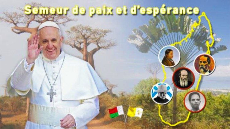 Logo Madagaskaru k apoštolskej ceste pápeža Františka 
