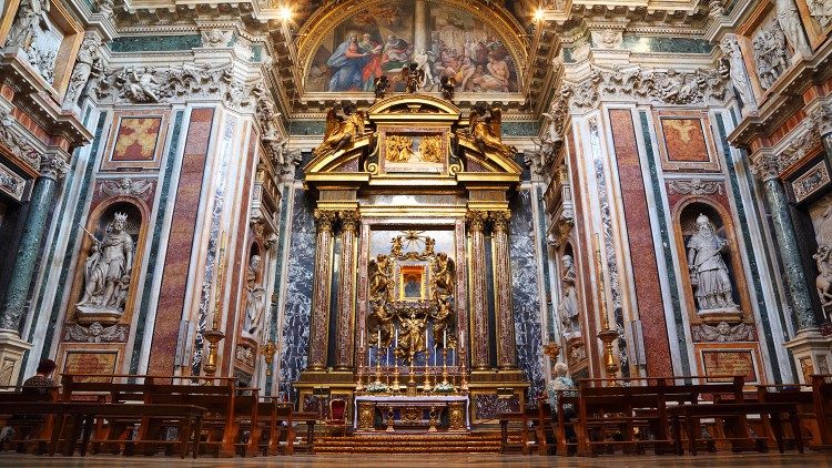 2019.04.17 Altare nella Basilica di santa Maria Maggiore, Icona Madonna 