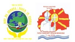 Logotipa papeževega apostolskega potovanja v Bolgarijo in v Severno Makedonijo.