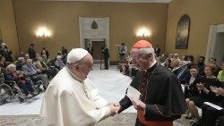 Le cardinal Joseph De Kesel lors d'une rencontre avec le Pape François en 2019.