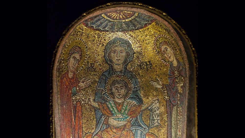 Mozaika Matky Božej - Bazilika sv. Praxedy, Rím