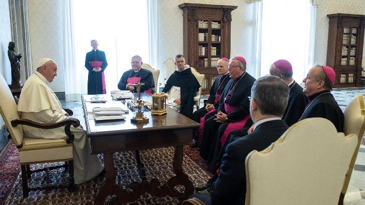 Predsjedništvo Vijeća biskupskih konferencija Europskih konferencija na audijenciji kod pape Franje (lipanj 2019.)