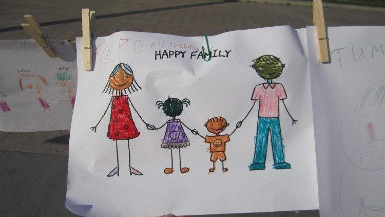 Семейството в детска рисунка