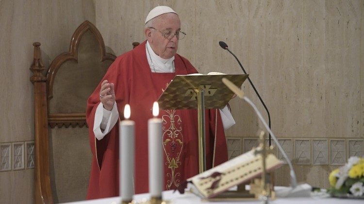 Santa Marta: Papst Franziskus bei der Frühmesse an diesem Dienstag.