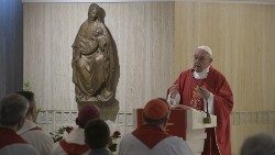 Папа падчас Імшы ў капліцы Дома св. Марты
