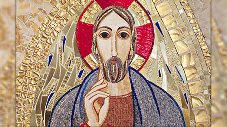 Heart of Christ that burns in love - mosaic art by fr rupnik sj