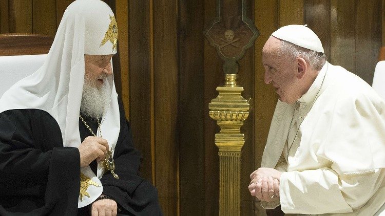 Ferenc pápa és Kirill pátriárka havannai találkozója 2016-ban