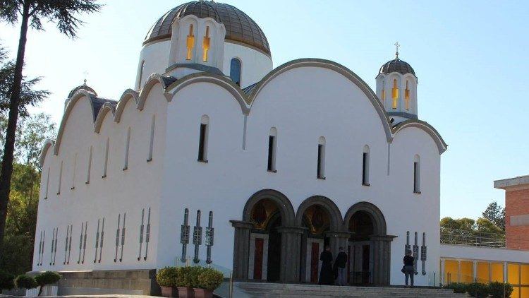 Basilique néo-byzantine Santa Sofia de Rome, église nationale des Ukrainiens. 