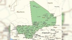 Mapa do Mali, Africa